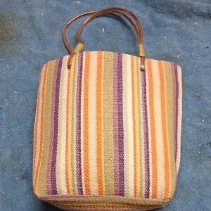 Striped Multicolor Tote Bag